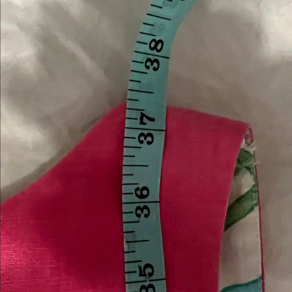 Lilly Pulitzer Vintage Shift Dress Pink Green Floral Size 10 Frogs 90s FLAWED - Picture 12 of 12